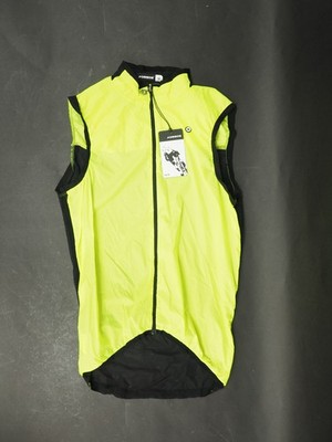 NEW! ASSOS Mille GT Cycling Wind-Rain Vest C2 Mens Medium Optic Yellow 