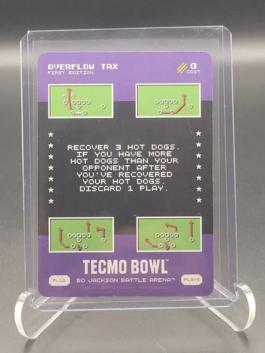 2026 Bo Jackson Battle Arena TECMO BOWL BOBA PL-12 PL12 Overflow Tax 1st Ed. SSP
