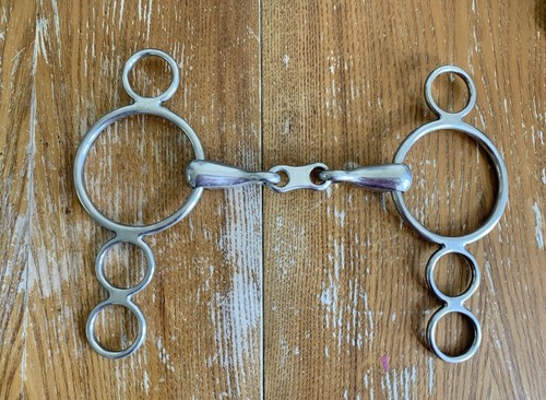 3 Ring 4,75” (4 3/4”) French Link Dutch Gag Guter Zustand