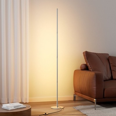 EDISHINE LED Corner Floor Lamp, Dimmable Light, Adjustable Height 3000K 57.5''
