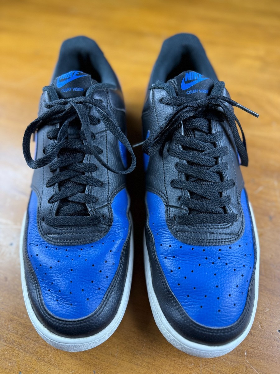 NIKE US 12 Men DM8681-001 Black Blue Game Royal Court Vision  display picture 2