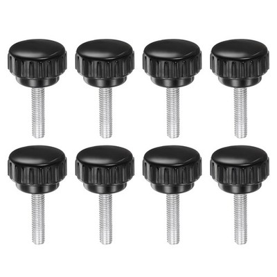 8pcs Knurled Clamping Knobs M6 x 20mm Zinc Plated Carbon Steel Thread 30mm Head