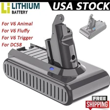 6.0Ah V6 Battery For Dyson SV03 Handheld Vacuum Cleaner Animal SV06 DC58 DC59