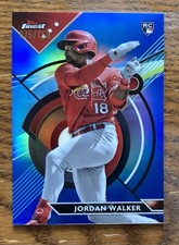 2023 Topps Finest - Jordan Walker #60 Blue Refractor /150 (RC)