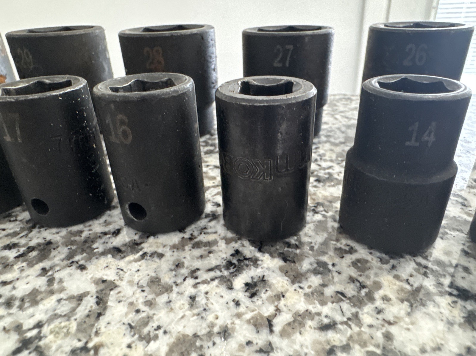 SK Tools 4037 - 25 Piece 1/2" Dr 6 Pt Shallow Metric Impact Socket Set USA MADE