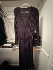 Universal Standard Wrap Dress Size Large (22-24) Long Sleeve Black