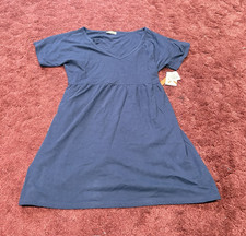 Natural by Known Supply Blue Organic Cotton Dress Size Large New with Tags