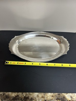 【Internatinal Silver】 ギャラリートレー 33cm Vintage International Silver Company Scalloped Edge Candy Tray