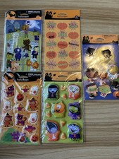 New American Greetings Halloween Witch Puffy and Flat 5 Packs Stickers Lot C