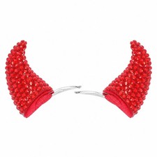 BESPORTBLE Devil Horn Hair Clips, 2 Pcs Red Halloween Devil Hair Clips Demon ...