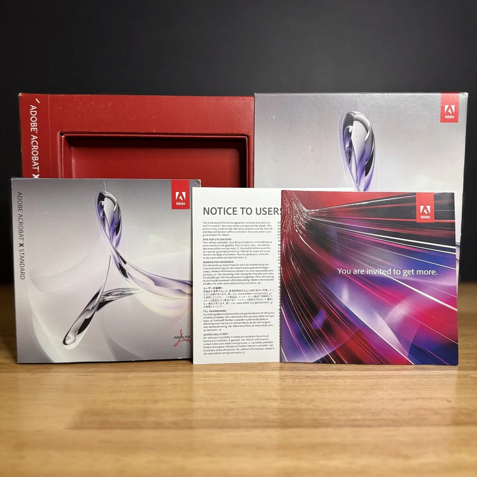 ADOBE Acrobat X 10 Standard Full Version For Windows w/ Key & Disc - TESTED - Image 2 of 4