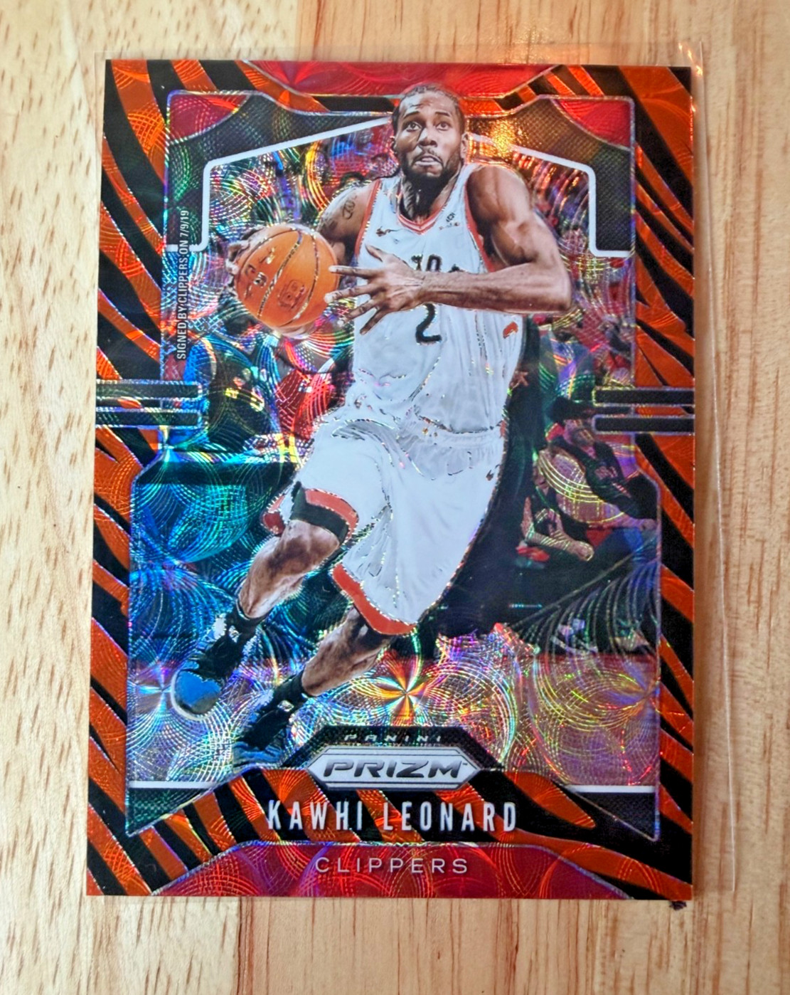 2019-20 Panini Prizm #149 Kawhi Leonard Tiger Stripe Prizm