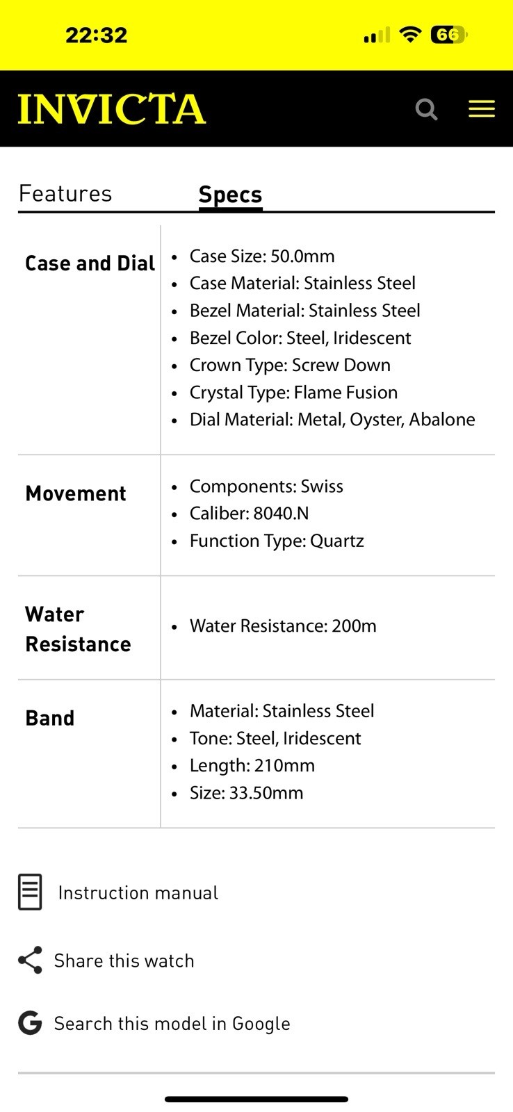 Men’s Invicta Watch King Python 50mm - image 3