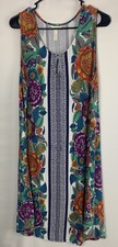 Soma bright floral a-line swing tank dress Sz XL- NEARLY NEW-Stretch
