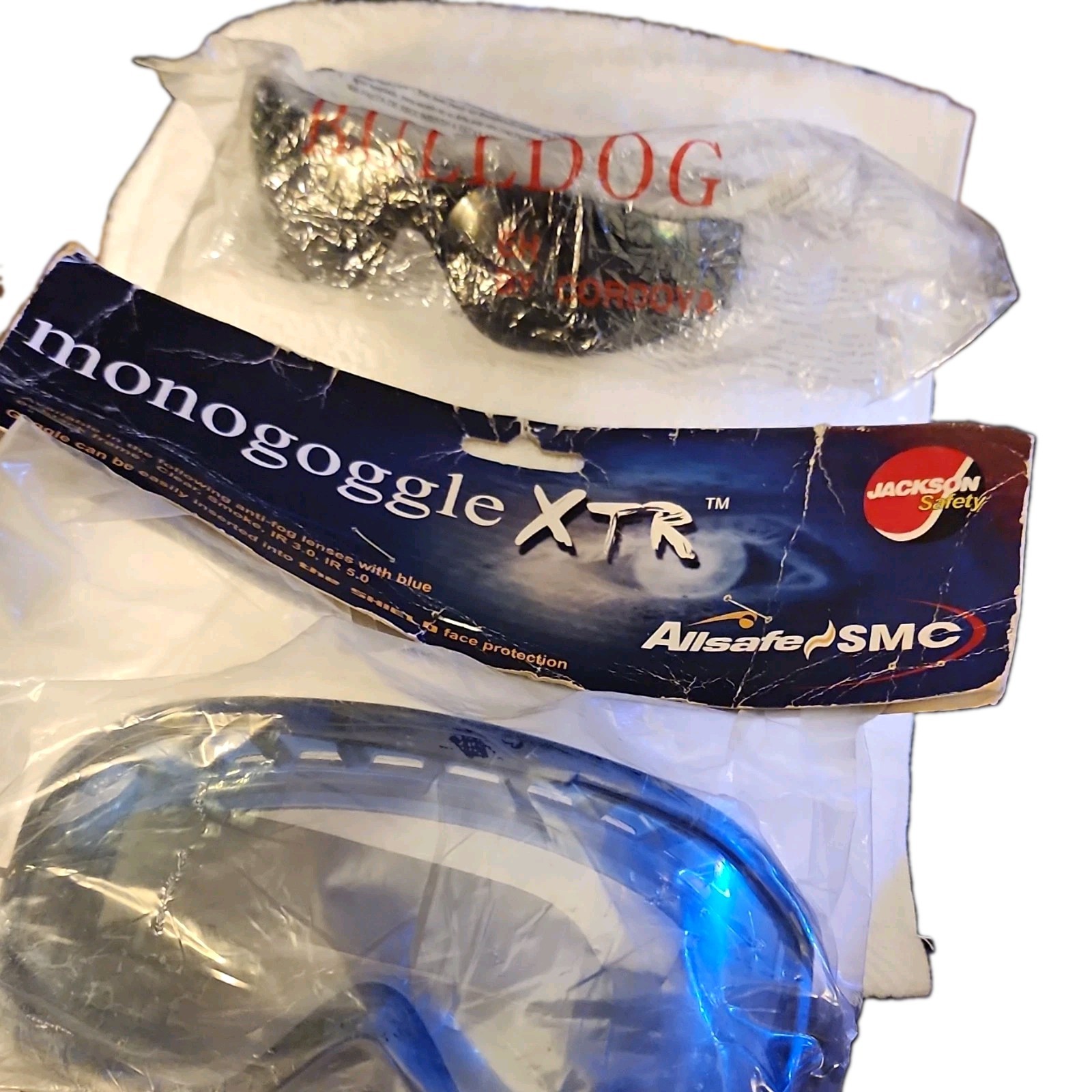 New Lot of 2 PPE Safety Eyewear - Jackson Monogoggle XTR & Cordova Bulldog