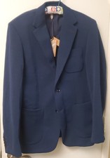 NWT PJ Paul Jones Sport Coat Mens Medium Navy Blue Nail Head 95 Poly