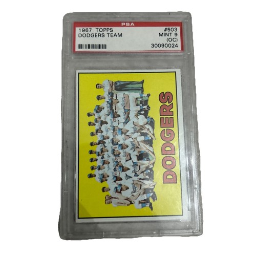1967 Topps #503 Los Angeles Dodgers PSA 9 – High Grade Vintage Baseball Card