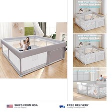 Hiaksedt Baby Playpen 50x50 Inch, Play Pens for Babies and Toddlers Baby Fenc...