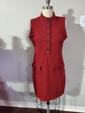 Banana Republic Sheath Sleeveless Burgundy Dress Size 8