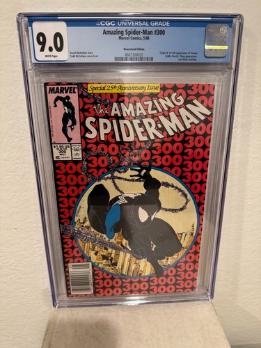 Amazing Spider-Man #300 CGC NM 9. 0 KEY! *1ST APP VENOM!* NEWSSTAND VARIANT 1988