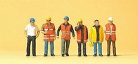 Preiser 10420 Ho-Skala Moderne Arbeiter Mit Warnwesten Packung(6)