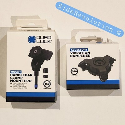 QUAD LOCK Handlebar Clamp Bolt Mount PRO + Vibration Dampener - NEW IN BOX