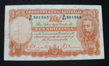 1936 Riddle Sheehan  D81, 10/ Ten Shillings