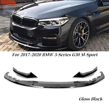 Front Bumper Lip Spoiler Splitter Gloss Black Fits For 2017-2020 BMW G30 M-Sport