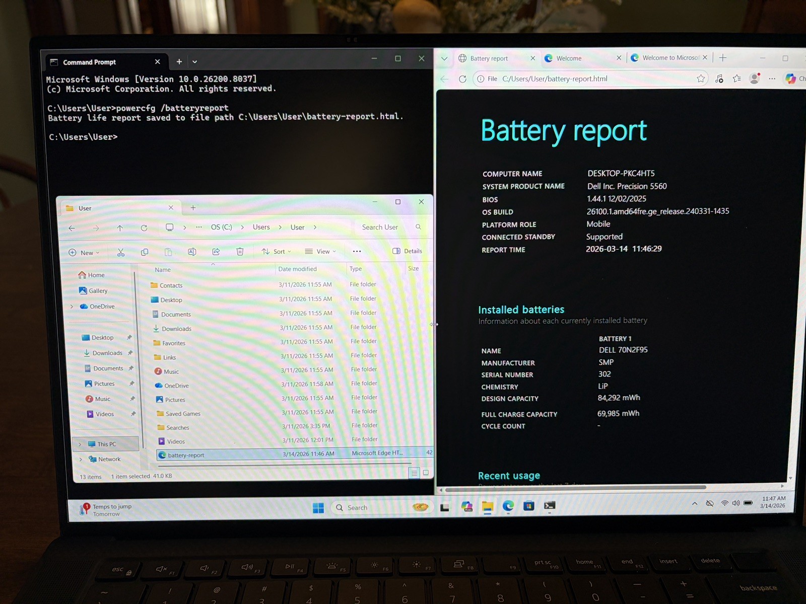 Dell Precision 5560, 15-Inch Laptop, with Intel Core i7 11th Gen, 512 GB Solid State Drive (SSD), No OS