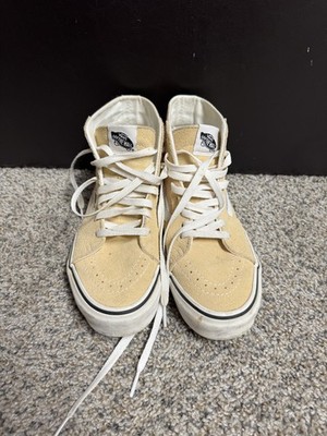 Vans Old Skool Mid Top Trainers - Size 7.5 Mens 9 Womens - Tan Brown 751505