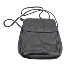 Osprey Black Leather Small Crossbody Handbag (KI)