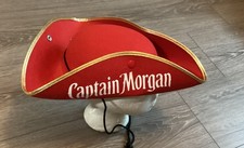Captain Morgan Red Graphic Tri Horn Pirate Hat OS Cosplay