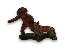 Antique 1930's Manoil Barclay Lead Toy WWI Soldier with Dog B-148 K9 Handler
