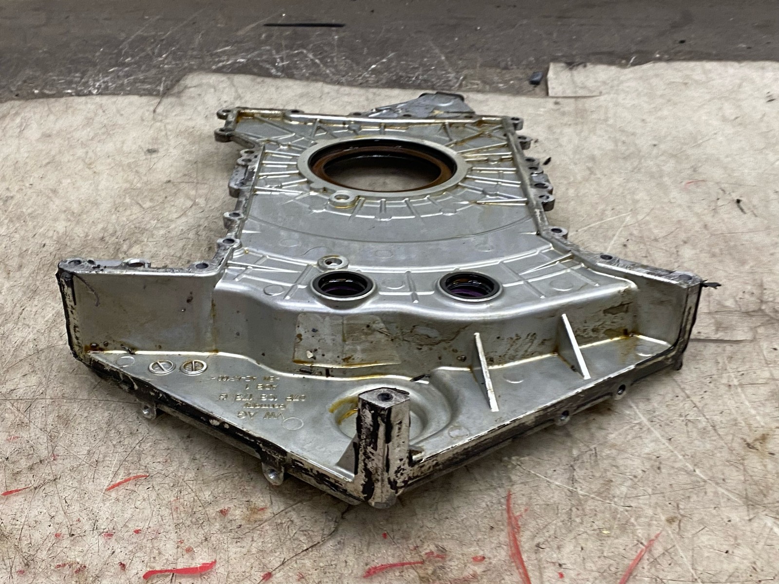 2017 BENTLEY BENTAYGA 6.0L W12 ENGINE TIMING COVER SEALING FLANGE 07P103173G