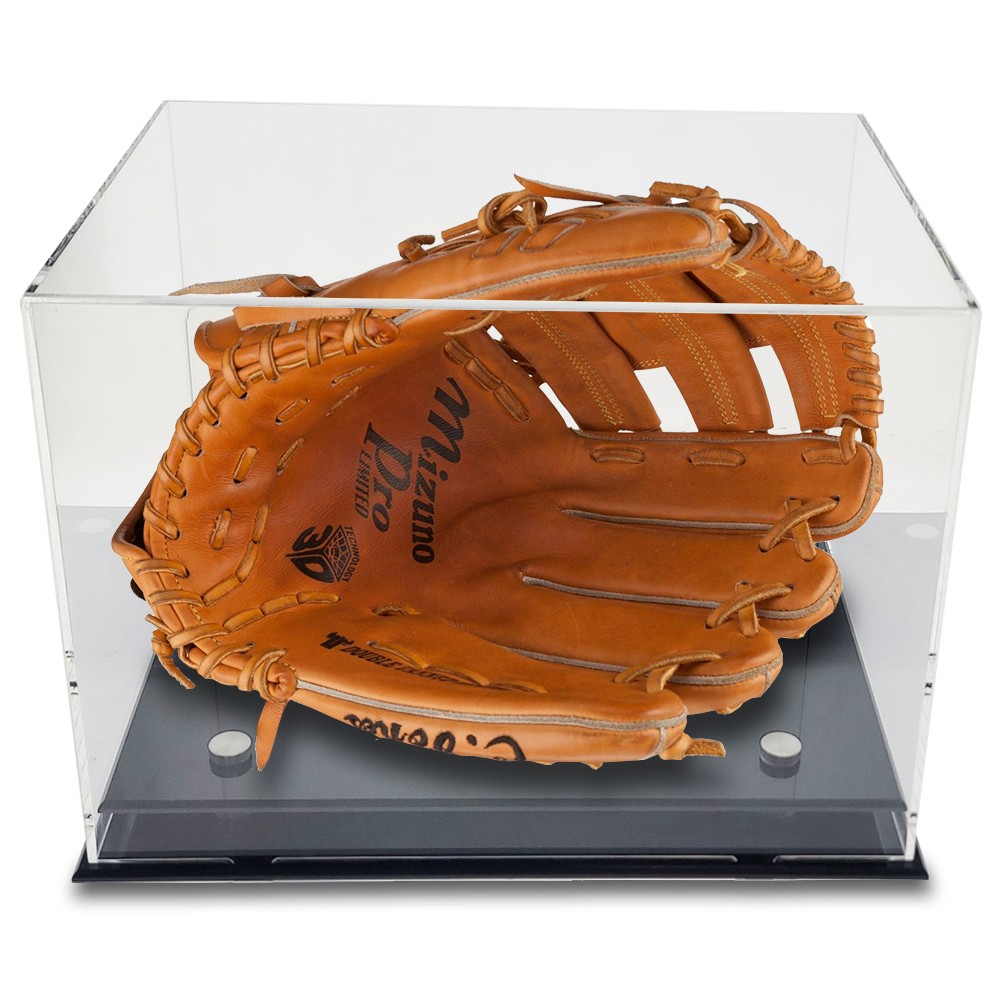 Display Case Uv-protected Acrylic Box W/blk Base
