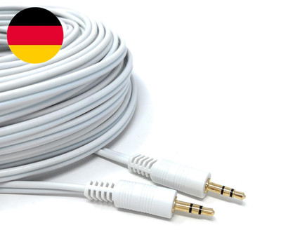 20 M 3,5 Mm Auf 3,5 Mm Stereo-Audio-Aux-Kabel, Vergoldete Anschlüsse, Kleiner 3-