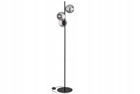 Stehleuchte 3-Flammig Glas Schwarz Rauchglas E27 B:30 Cm Stehlampe Wohnzimmer
