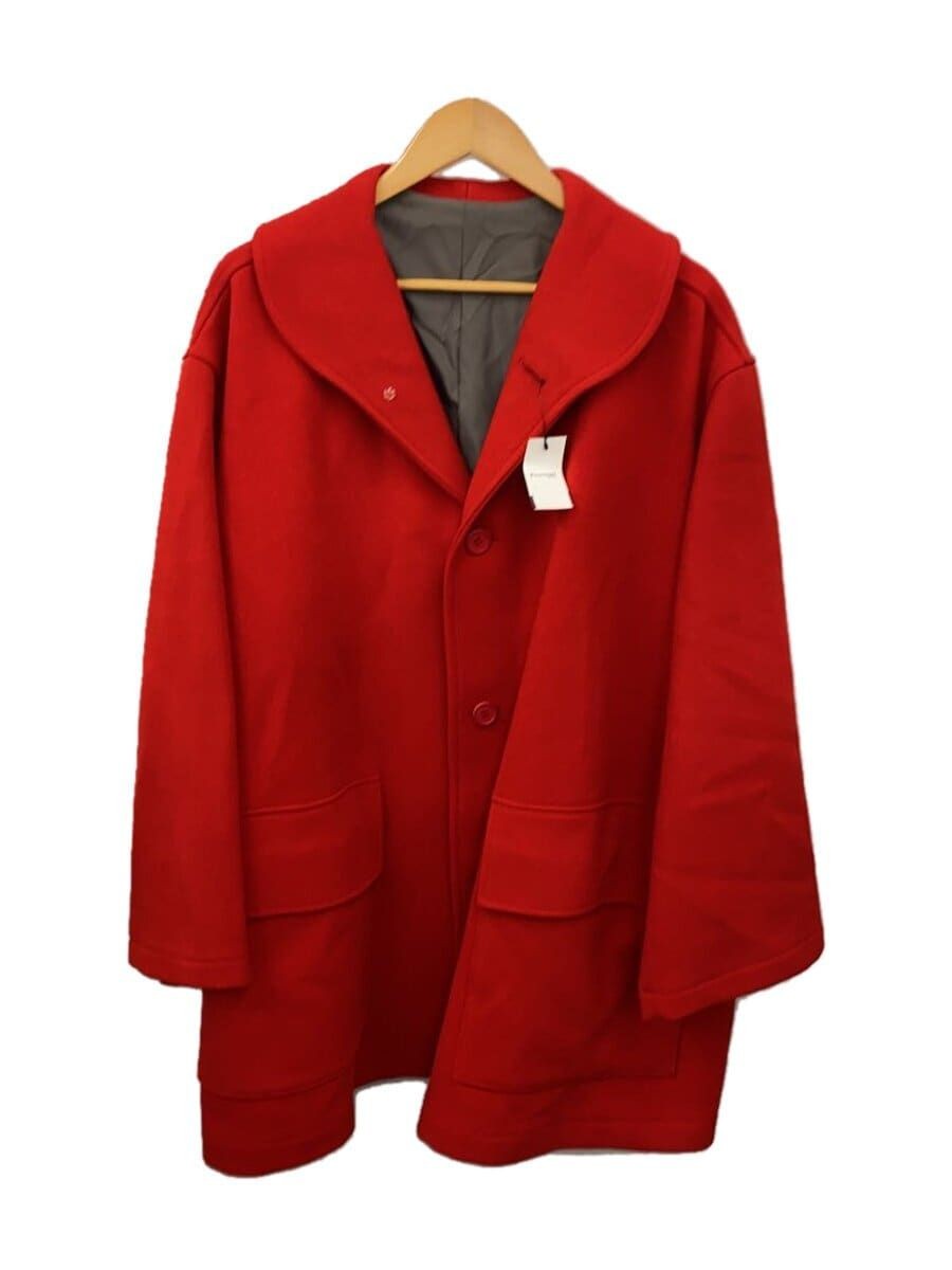 ALTRA YOHJI YAMAMOTO YL C58 127 altro cappotto tasca grande sagoma larga lana rosso