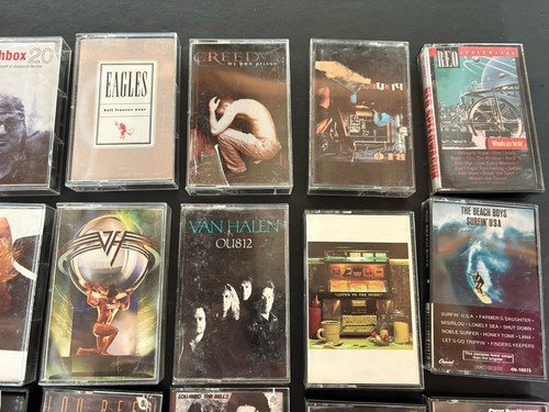 Vintage Cassette Tape Lot Classic Rock LOU REED AC/DC STYX VAN HALEN REO HAGAR.. - Picture 3 of 5