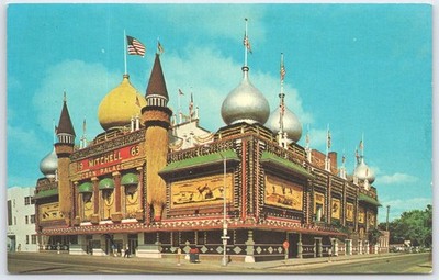 1963 Mitchell Corn Palace South Dakota SD Vintage Postcard Chrome Dexter Press