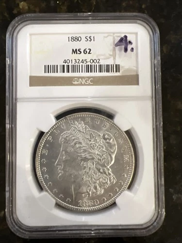 1880 s morgan silver dollar ms 62