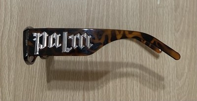 Palm Angels Fleckbrille mit schwarzen Gläsern