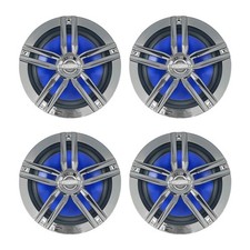 Enrock Marine 6.5" 180 Watt Max 2-Way Boat Audio Charcoal Speakers 2 Pair 