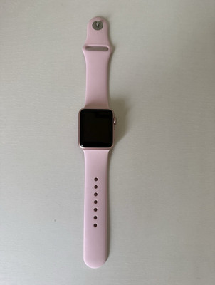 Apple Watch Series 1 38mm Rose Gold Aluminum Pink Sport Band Tested Working