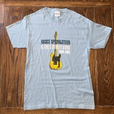 Vintage Bruce Springsteen E Street Band 2003 Tour T Shirt Double Sided Guitar