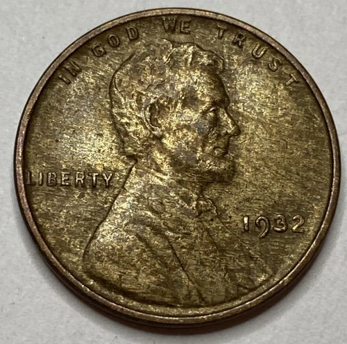 1932 - Lincoln Wheat Cent - AU+ Nice Woodgrain Exact Coin Imaged #LWC1363