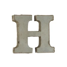 The Country House Collection Small Decorative Tin Letters - H,Plates & Plaques