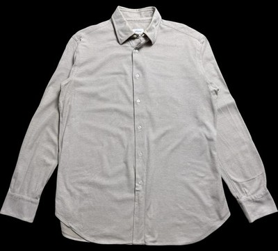 Herren Hemd Brioni Jersey Piqué Baumwolle XL Beige Parioli Fit