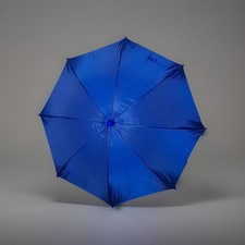 Blue Nylon Umbrella For Kids. 16" With Plastic Handle  Metal Ribs