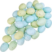 40 Pcs Easter Eggs Artificial Speckled Foam Eggs Pastel Green Blue Decorative...